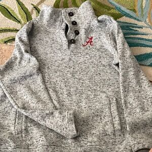 Gray Button-Up Women's Sweatshirt